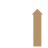 line art depicting a house shape and an up arrow